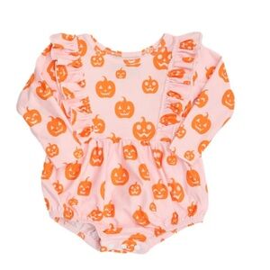 Be Girl Clothing pumpkintown bubble romper 6M